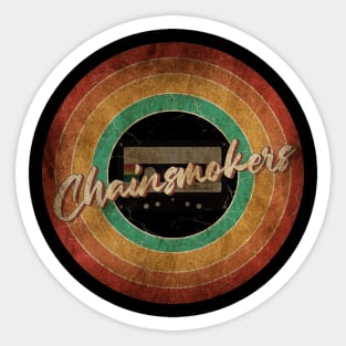 The Chainsmokers Vintage Circle Art Sticker